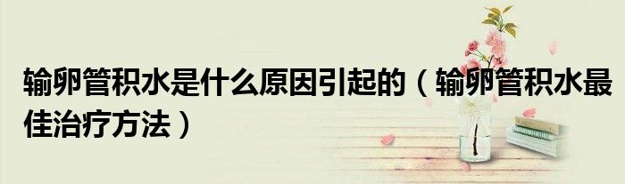 輸卵管積水是什么原因引起的(輸卵管積水最佳治療方法)