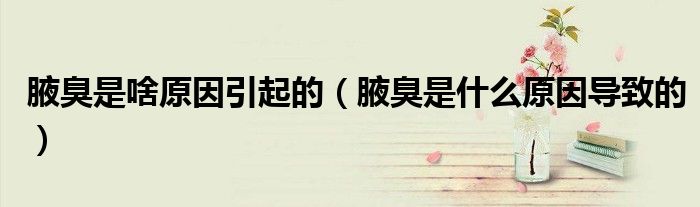 腋臭是啥原因引起的（腋臭是什么原因導致的）