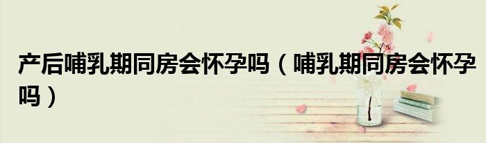 產(chǎn)后哺乳期同房會懷孕嗎(哺乳期同房會懷孕嗎)