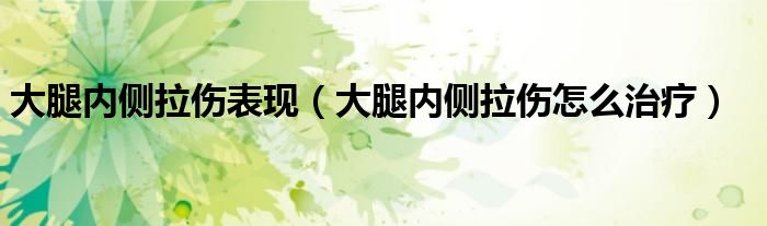 大腿內(nèi)側(cè)拉傷表現(xiàn)(大腿內(nèi)側(cè)拉傷怎么治療)
