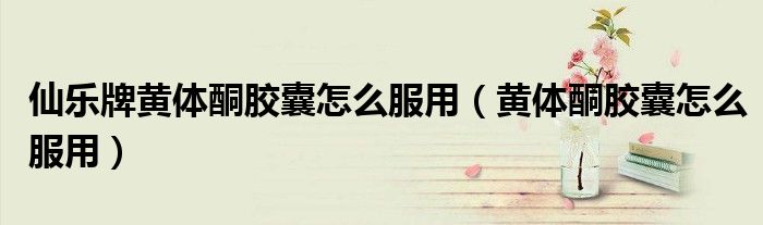 仙樂牌黃體酮膠囊怎么服用(黃體酮膠囊怎么服用)