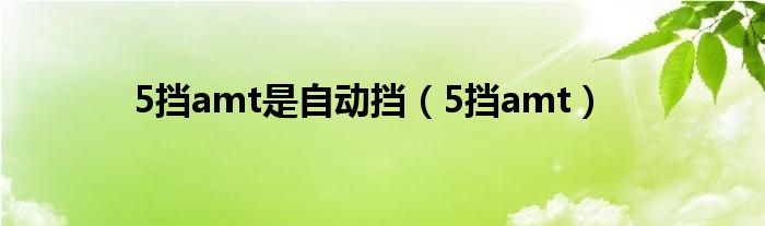 5擋amt是自動(dòng)擋（5擋amt）