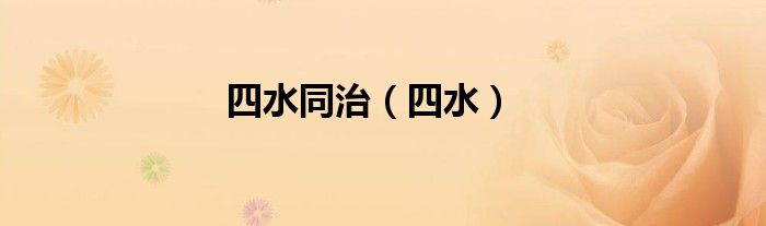 四水同治（四水）