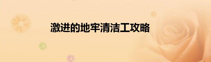 激進的地牢清潔工攻略