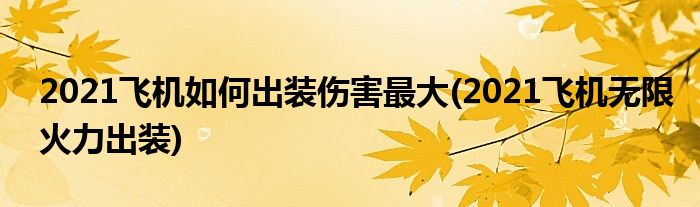 2021飛機如何出裝傷害最大(2021飛機無限火力出裝)