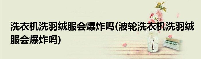 洗衣機(jī)洗羽絨服會(huì)爆炸嗎(波輪洗衣機(jī)洗羽絨服會(huì)爆炸嗎)
