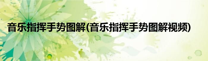 音樂指揮手勢(shì)圖解(音樂指揮手勢(shì)圖解視頻)