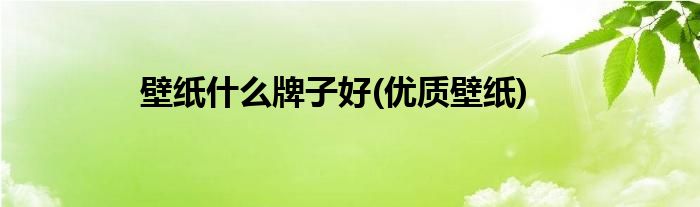 壁紙什么牌子好(優(yōu)質(zhì)壁紙)