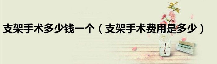 支架手術(shù)多少錢(qián)一個(gè)（支架手術(shù)費(fèi)用是多少）