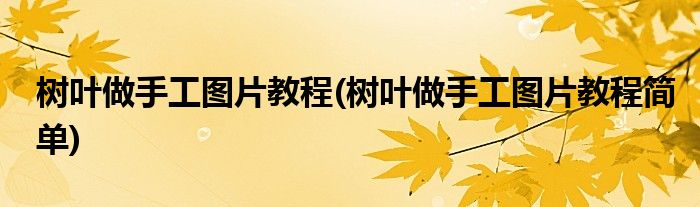 樹(shù)葉做手工圖片教程(樹(shù)葉做手工圖片教程簡(jiǎn)單)