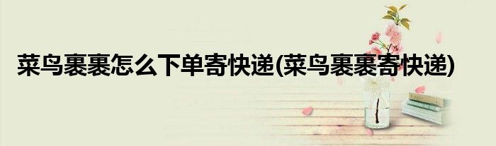 菜鳥裹裹怎么下單寄快遞(菜鳥裹裹寄快遞)