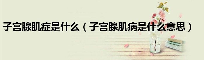 子宮腺肌癥是什么(子宮腺肌病是什么意思)