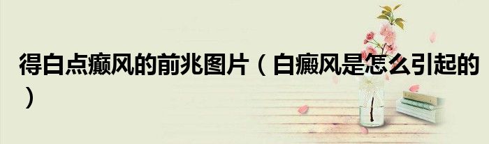 得白點癲風(fēng)的前兆圖片（白癜風(fēng)是怎么引起的）