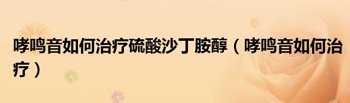 哮鳴音如何治療硫酸沙丁胺醇（哮鳴音如何治療）