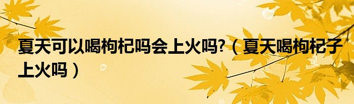 夏天可以喝枸杞嗎會(huì)上火嗎?(夏天喝枸杞子上火嗎)