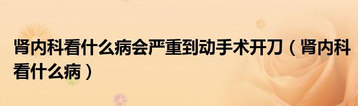 腎內(nèi)科看什么病會(huì)嚴(yán)重到動(dòng)手術(shù)開(kāi)刀（腎內(nèi)科看什么?。?class='thumb lazy' /></a>
		    <header>
		<h2><a  href=