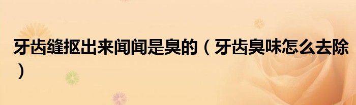 牙齒縫摳出來(lái)聞聞是臭的（牙齒臭味怎么去除）