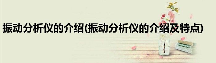 振動分析儀的介紹(振動分析儀的介紹及特點)