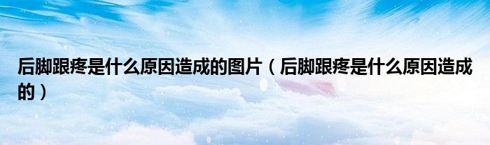 后腳跟疼是什么原因造成的圖片(后腳跟疼是什么原因造成的)