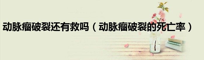 動(dòng)脈瘤破裂還有救嗎(動(dòng)脈瘤破裂的死亡率)