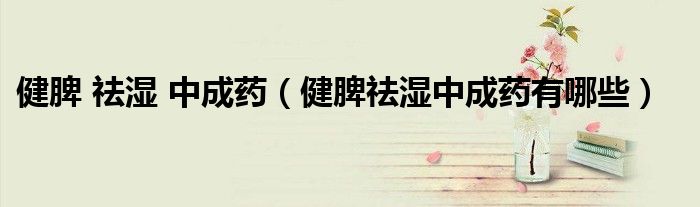 健脾 祛濕 中成藥（健脾祛濕中成藥有哪些）