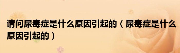 請(qǐng)問(wèn)尿毒癥是什么原因引起的(尿毒癥是什么原因引起的)