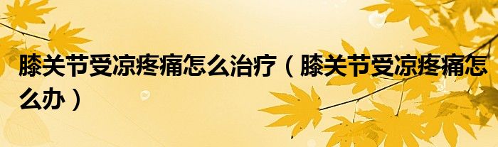 膝關(guān)節(jié)受涼疼痛怎么治療(膝關(guān)節(jié)受涼疼痛怎么辦)