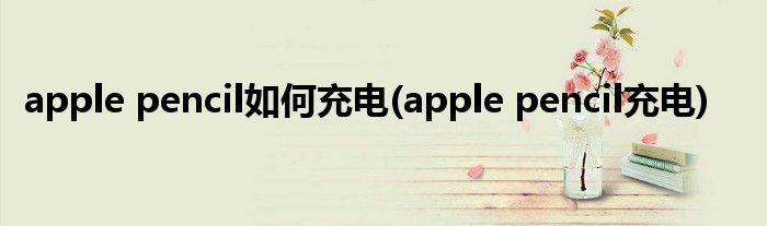 apple pencil如何充電(apple pencil充電)