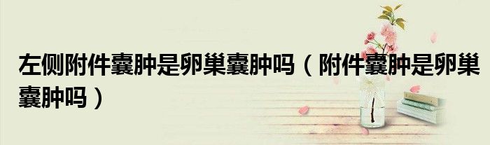 左側(cè)附件囊腫是卵巢囊腫嗎（附件囊腫是卵巢囊腫嗎）