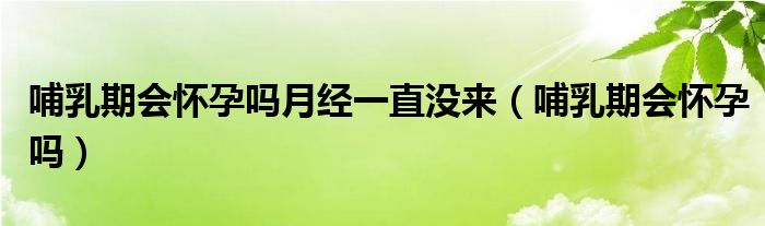 哺乳期會(huì)懷孕嗎月經(jīng)一直沒(méi)來(lái)（哺乳期會(huì)懷孕嗎）