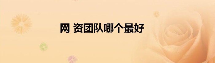 網(wǎng) 資團(tuán)隊哪個最好