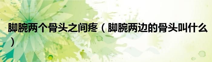 腳腕兩個(gè)骨頭之間疼（腳腕兩邊的骨頭叫什么）