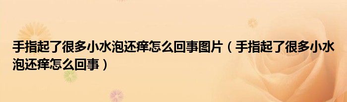 手指起了很多小水泡還癢怎么回事圖片（手指起了很多小水泡還癢怎么回事）