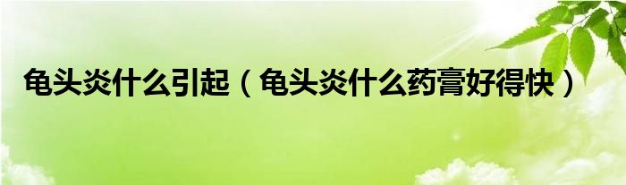 龜頭炎什么引起(龜頭炎什么藥膏好得快)