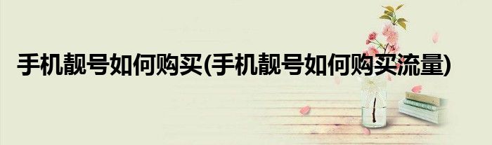 手機(jī)靚號(hào)如何購(gòu)買(手機(jī)靚號(hào)如何購(gòu)買流量)