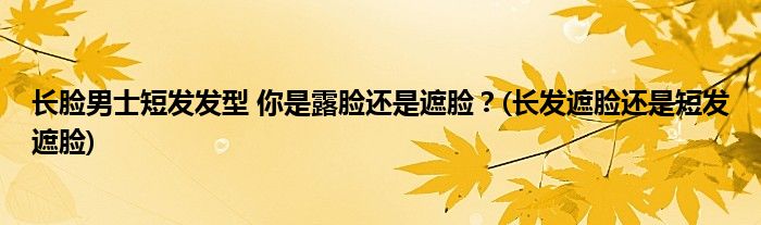長臉男士短發(fā)發(fā)型 你是露臉還是遮臉？(長發(fā)遮臉還是短發(fā)遮臉)