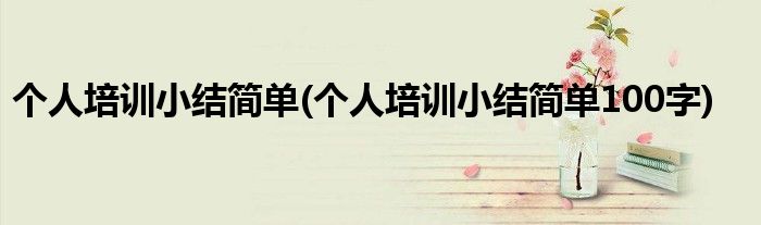 個(gè)人培訓(xùn)小結(jié)簡(jiǎn)單(個(gè)人培訓(xùn)小結(jié)簡(jiǎn)單100字)