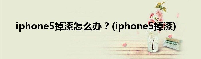iphone5掉漆怎么辦？(iphone5掉漆)
